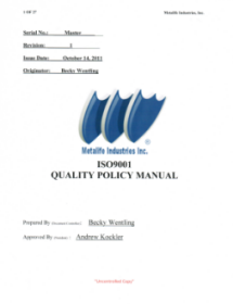 ISO QUALITY MANUAL